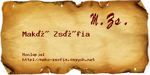Makó Zsófia névjegykártya
